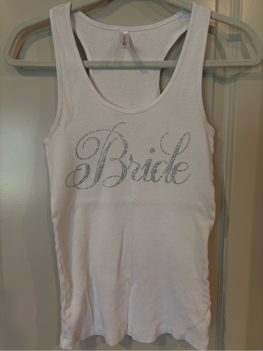 Bride Rhinestone Tank Top - White - Picture 2 of 3